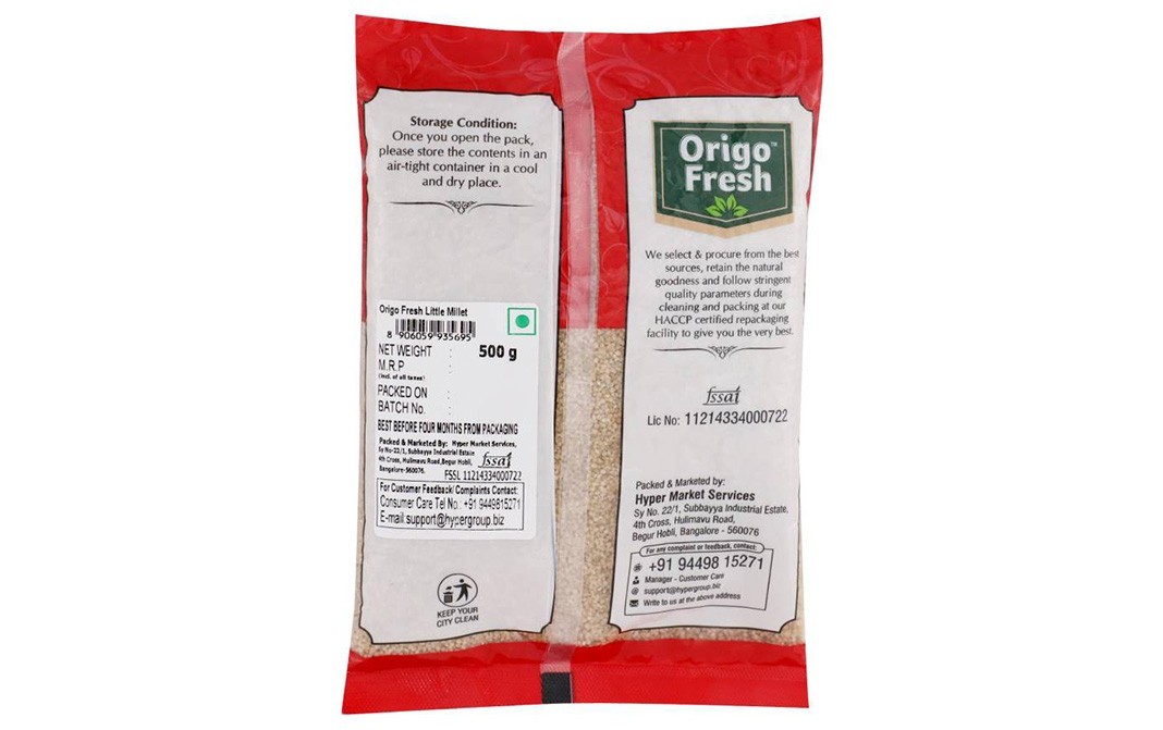 Origo Fresh Little Millet    Pack  500 grams